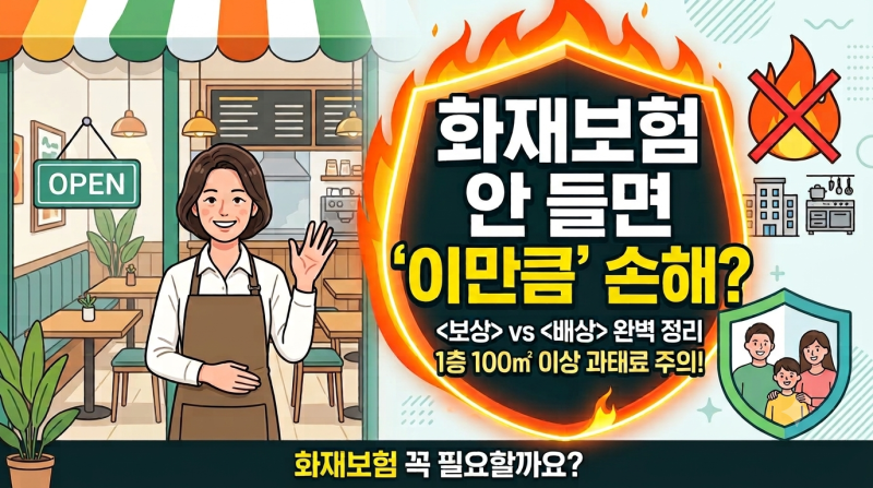 식당 오픈했는데 화재보험 안 들면 '이만큼' 손해봅니다"