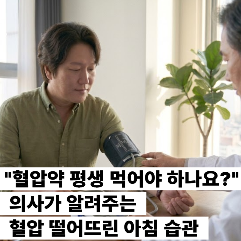 "혈압약 평생 먹어야 하나요?" 의사가 알려주는 혈압 낮추는 아침 습관 방법