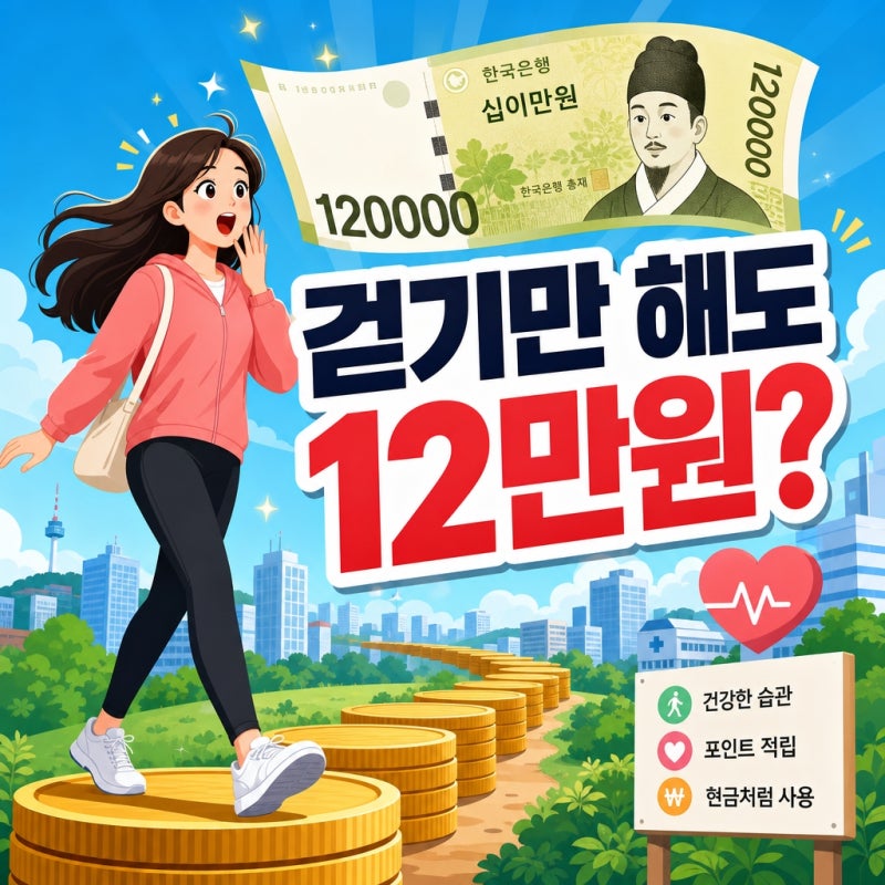 "내가 왜 이제 알았을까?"...국민건강보험공단 걷기 지원금 12만원, 지금 당장 신청해야 할 이....