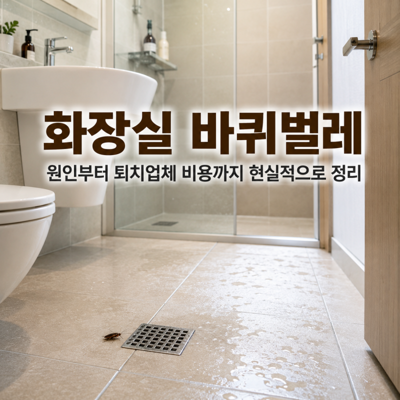 화장실 바퀴벌레 원인과 퇴치업체 비용, 셀프 방역 차이는?