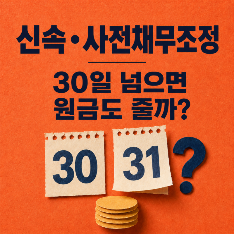 신속채무조정·사전채무조정 차이, 연체 30일 넘으면 원금도 줄까?