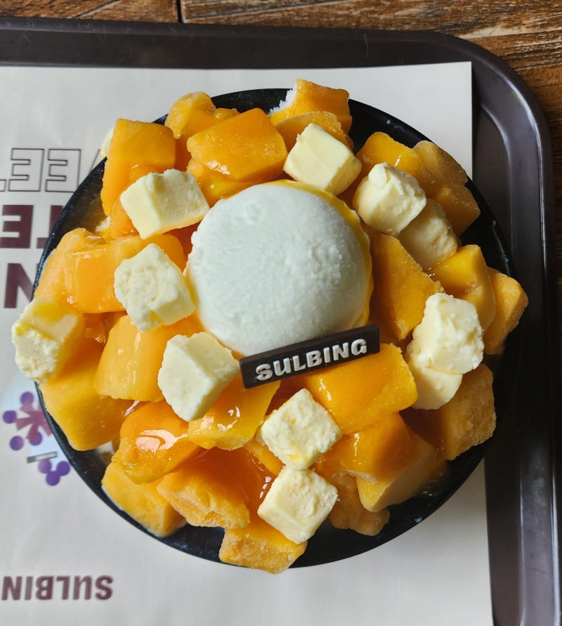 [여름 디저트] 설빙 망고빙수 가격, 칼로리 솔직후기! [킹망고설빙 / 애플망고치즈설빙] 내돈....