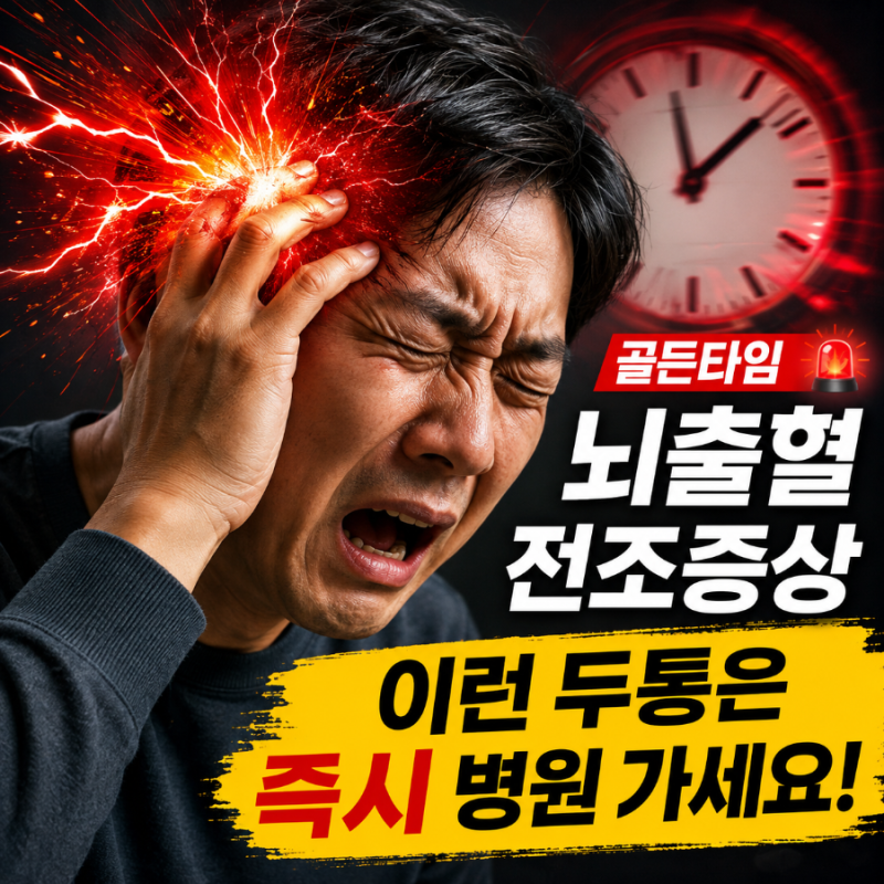 뇌출혈전조증상 두통 (+벼락두통, 골든타임) - 망치로 맞은 듯한 극심한 통증 절대 그냥 넘기....