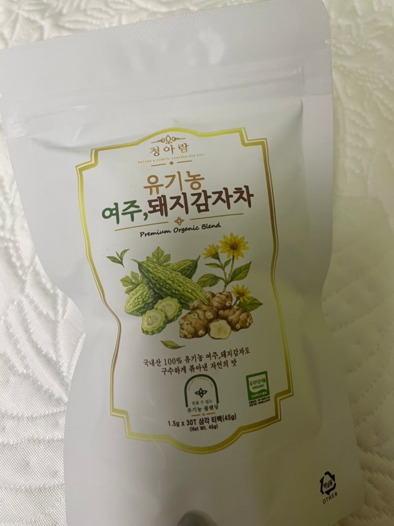 유기농 원료를 사용한 건강차, 여주돼지감자차