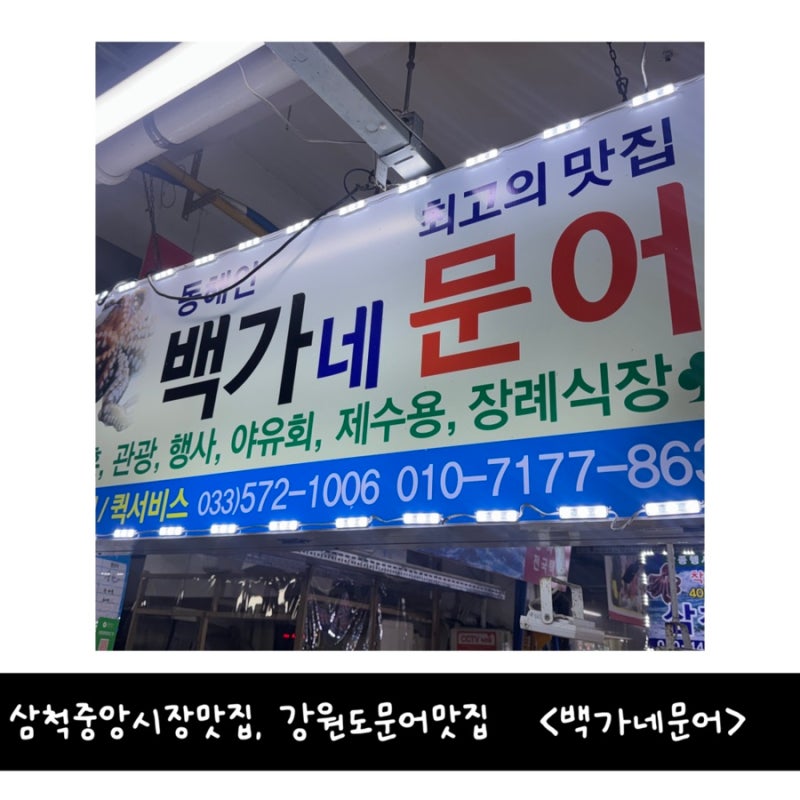 삼척중앙시장맛집, 삼척문어맛집, 강원도문어맛집