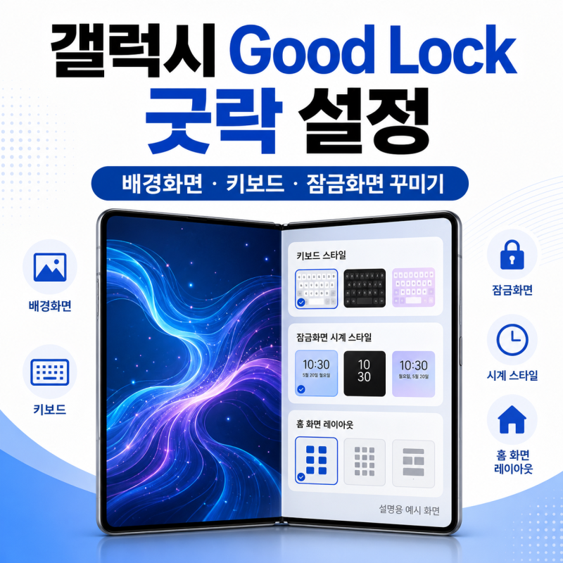 갤럭시 Good Lock 굿락 설정, 움직이는 배경화면,키보드,잠금화면 꾸미기 총정리