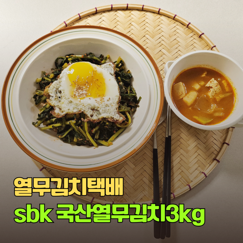 열무김치택배 sbk 국산열무김치3kg 여름별미김치로 열무비빔밥