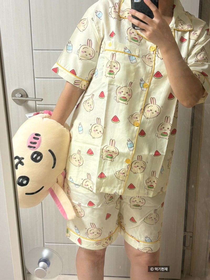 [먼작귀] 스파오 치이카와 파자마 잠옷 및 반팔티 구매 실착 후기/ 할인 정보