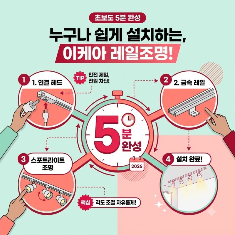 이케아 레일조명 셀프 설치는 정말 초보자도 가능할까