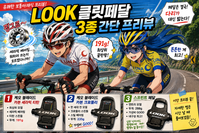룩(LOOK) 클릿페달 3종 간단 프리뷰