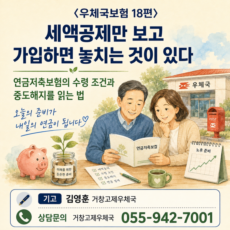 〈우체국보험 18편〉 세액공제만 보고 가입하면 놓치는 것이 있다