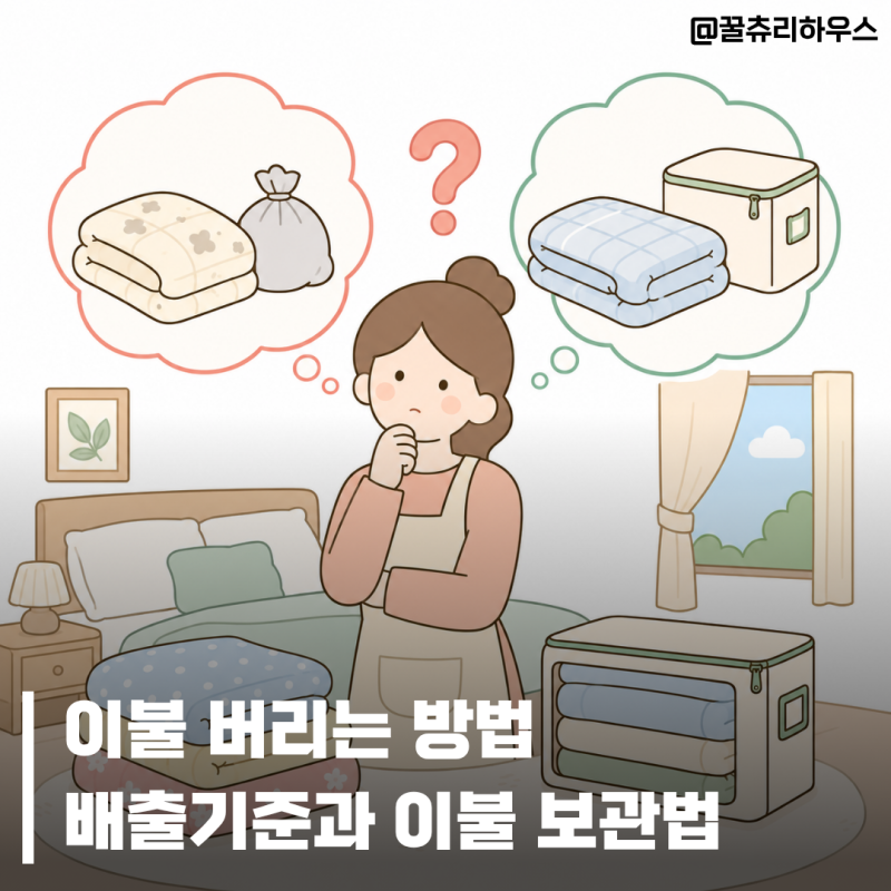 이불 버리는 방법 헌옷수거함 종량제 배출기준 이불 보관법