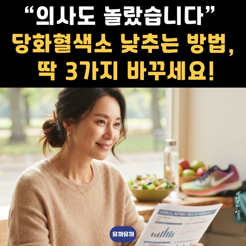 “의사도 놀랐습니다” 당화혈색소 낮추는 방법, 딱 3가지 이것부터 바꾸세요!