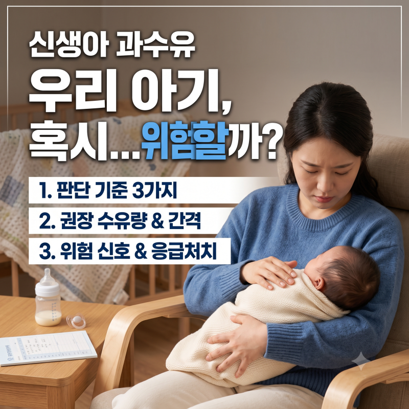 신생아 과다수유 위험할까? 판단 기준 3가지와 위험 대처법 (+수유량, 간격)