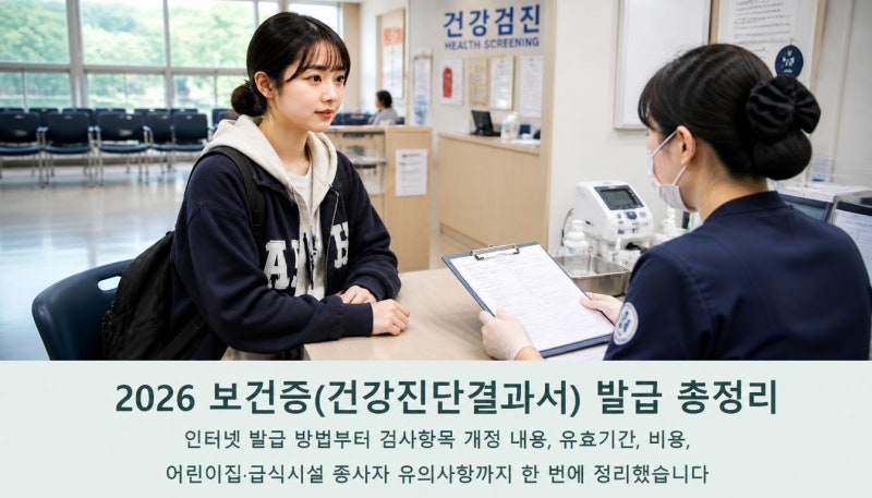 2026 보건증(건강진단결과서)발급 총정리