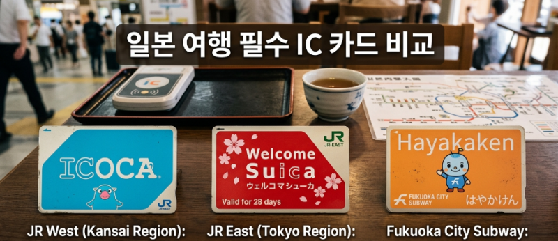 [후쿠오카 교통 IC카드 총정리] 이코카, 스이카, 하야카켄 차이점과 완벽 구매 팁