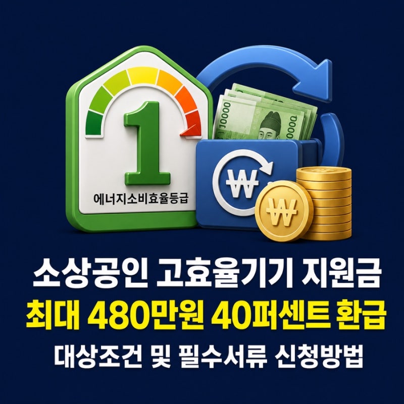 2026년 소상공인 고효율기기 구매 지원 사업 대상 조건과 신청방법 핵심 가이드