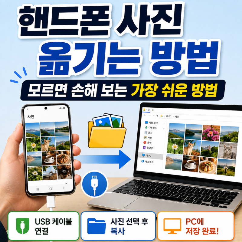 핸드폰 사진 옮기는 방법｜모르면 손해 보는 가장 쉬운 방법