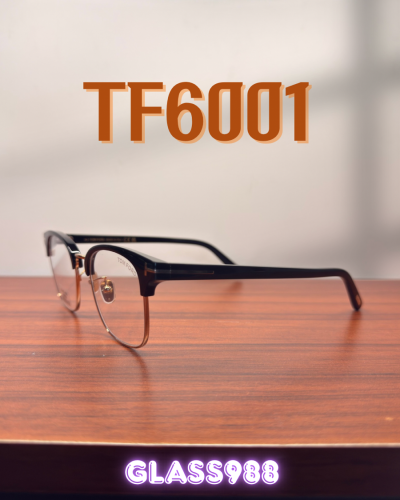 톰포드 TF6001-K-B 안경테, 클래식한 하금테를 세련되게 풀어낸 디자인