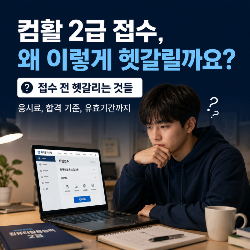 컴활 2급 접수 전에 꼭 알아야 할 응시료·합격 기준·유효기간 총정리