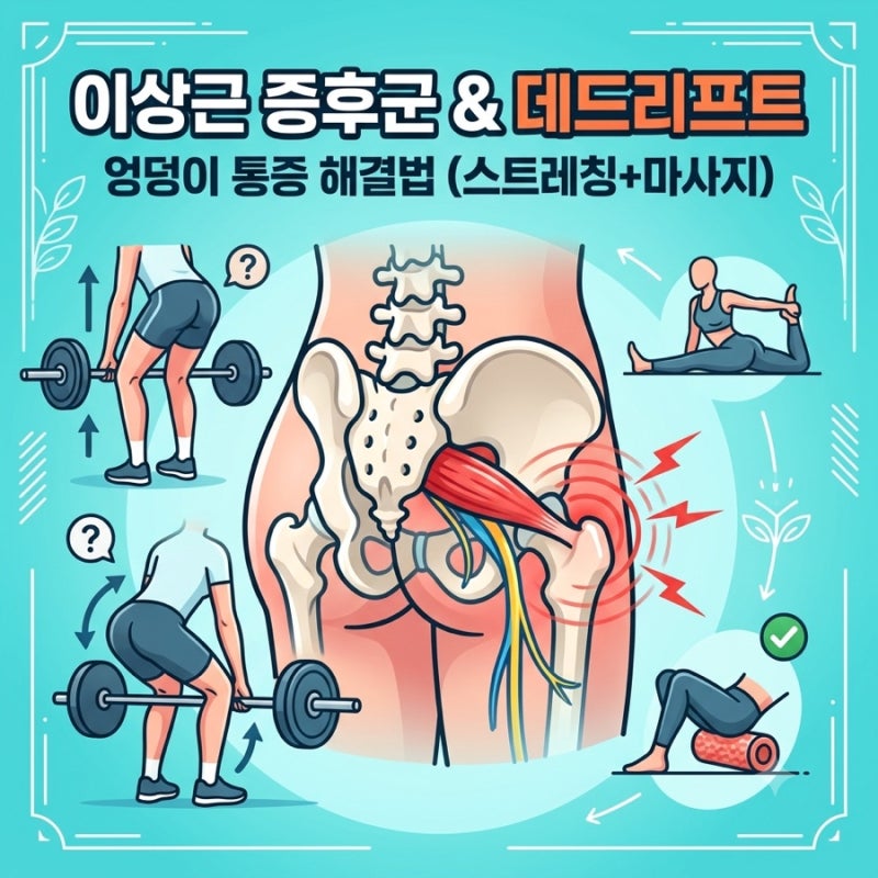 이상근 증후군 엉덩이 통증, 데드리프트 도움될까? + 통증 줄이는 스트레칭과 맛사지 방법