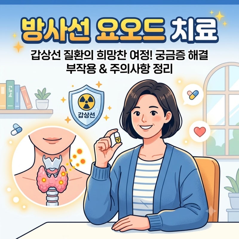 갑상선암 수술 후 필수! '방사선요오드 치료' 원리, 저요오드 식단, 격리 준비물 총정리