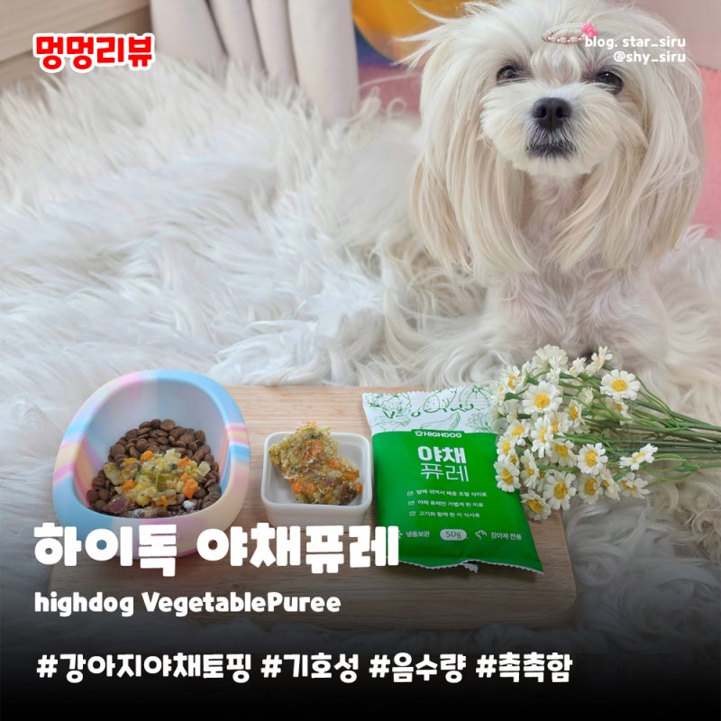 강아지야채퓨레 하이독 | 기호성 좋은 다이어트 밥꾸 토핑 자연식 영양식 간식