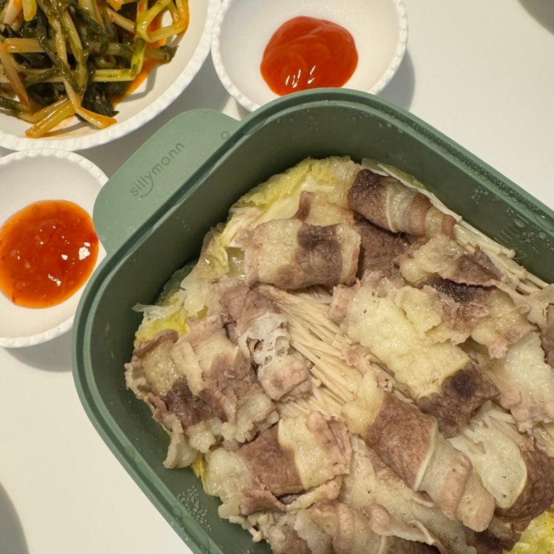 우삼겹 배추찜 만드는 법｜전자레인지로 완성하는 초간단 저녁 메뉴