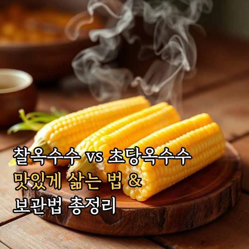 찰옥수수 초당옥수수 삶는법 찌는 시간과 보관법 칼로리 정리