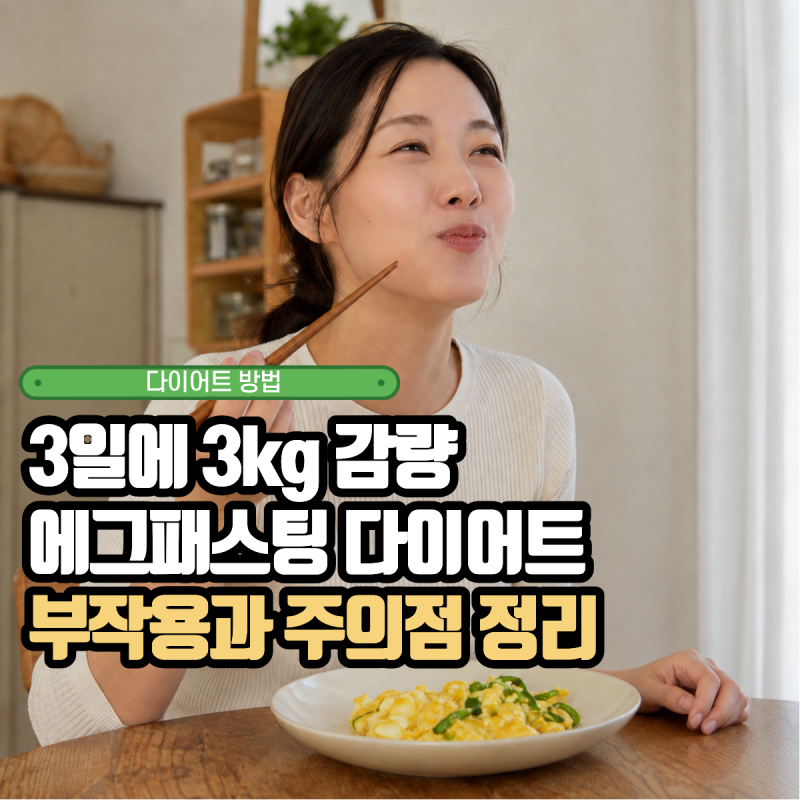 3일에 3kg 감량 에그패스팅 다이어트 부작용과 주의점 확인하고 하세요