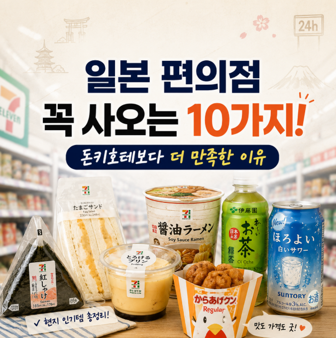 일본 편의점에서 꼭 사오는 10가지! 돈키호테보다 더 만족했던 이유