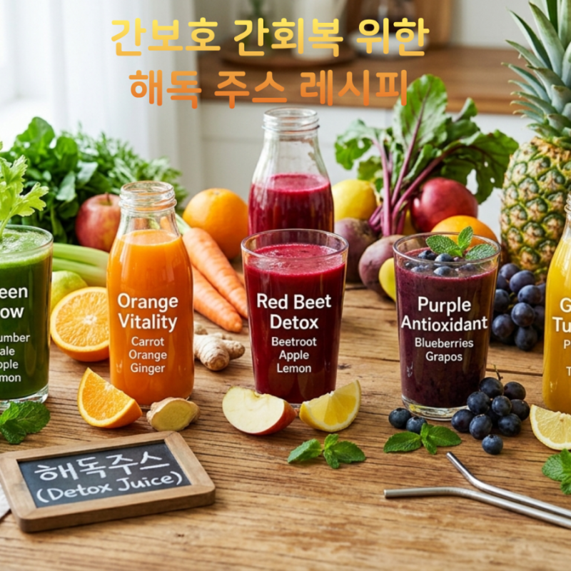 음주 후 한 회복에 도움 되는 해독주스 만들기