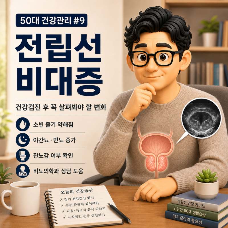 50대 건강관리 #9｜전립선 비대증 소견, 소변 변화와 관리 방법