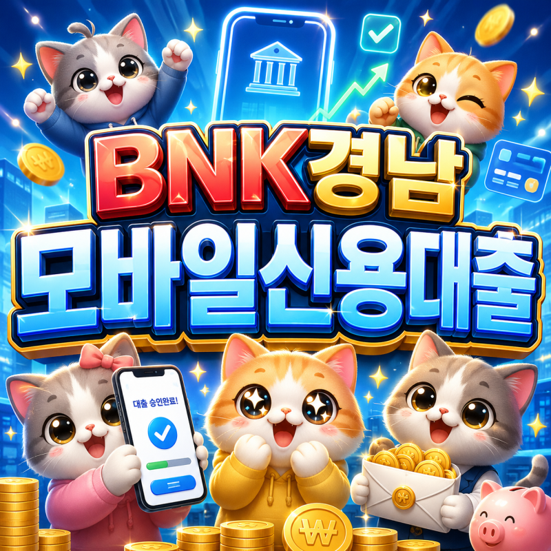 2026 BNK경남모바일신용대출 최대 2억5000만원 한도와 최대 0.9%p 금리혜택!?