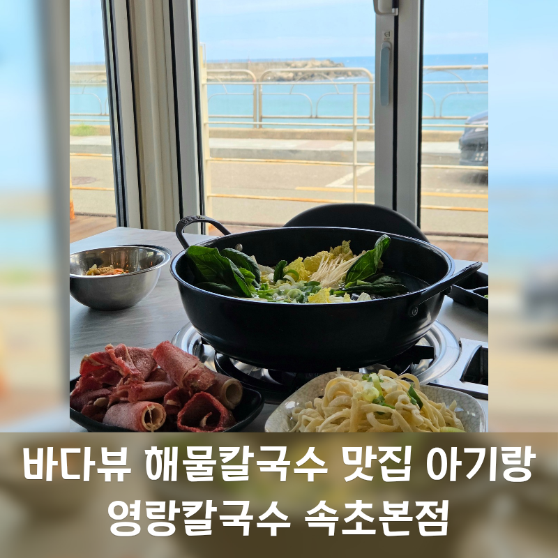 [속초/영랑호] 해장하기 좋은 속초 칼국수 맛집 영랑칼국수 속초본점 해물샤브칼국수 아기랑