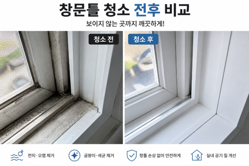 묵은 먼지 싹! 창문틀 청소 요령 & 꿀조합 청소도구 내돈내산 솔직 리뷰