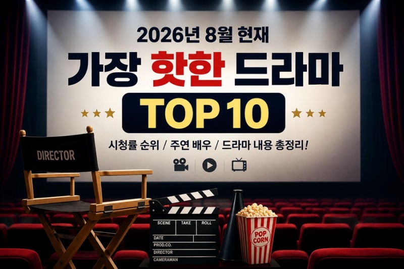 2026년 8월 현재 가장 핫한 드라마 TOP 10