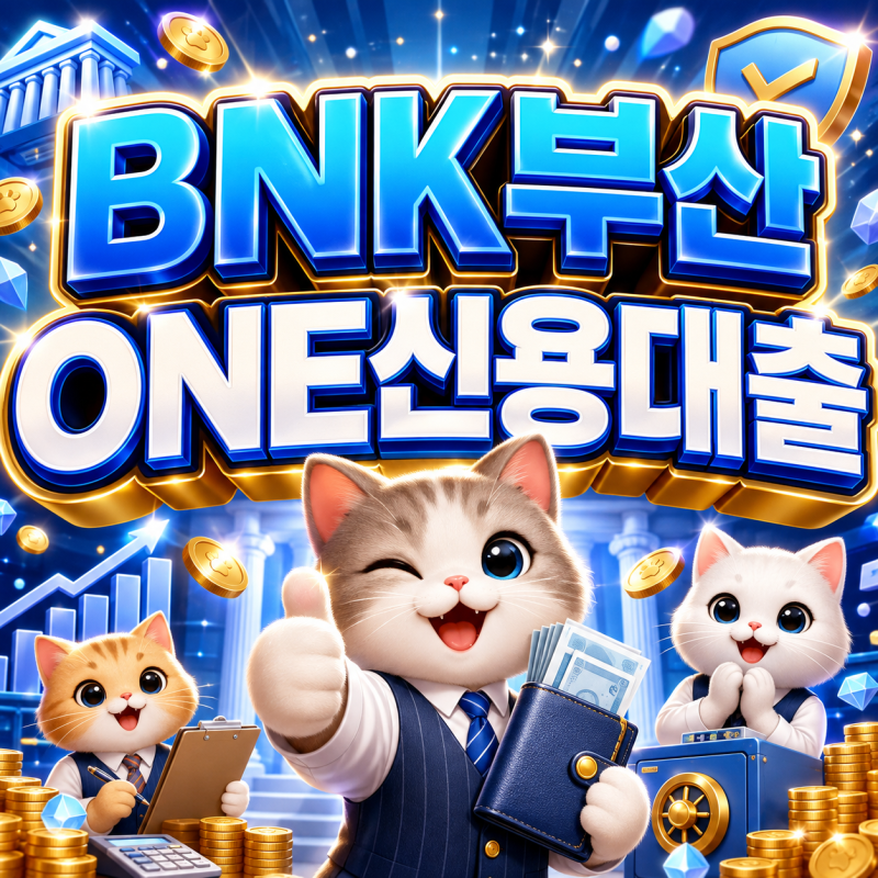 2026 BNK부산ONE신용대출 최대 2억5000만원 한도와 우대금리 최대 혜택 승인조건은!?