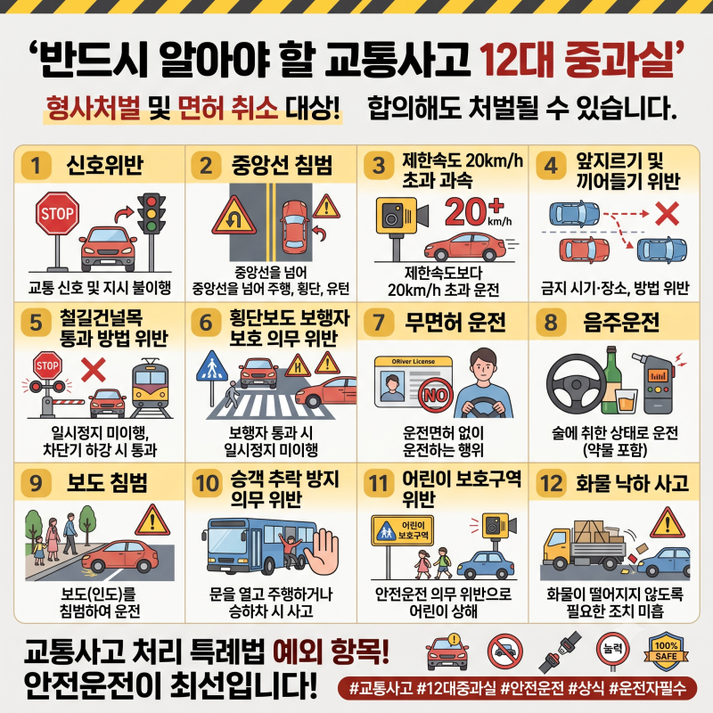 [교통사고 대처법] 경찰 신고 꼭 해야 할까? 12대 중과실과 운전자 보험의 중요성