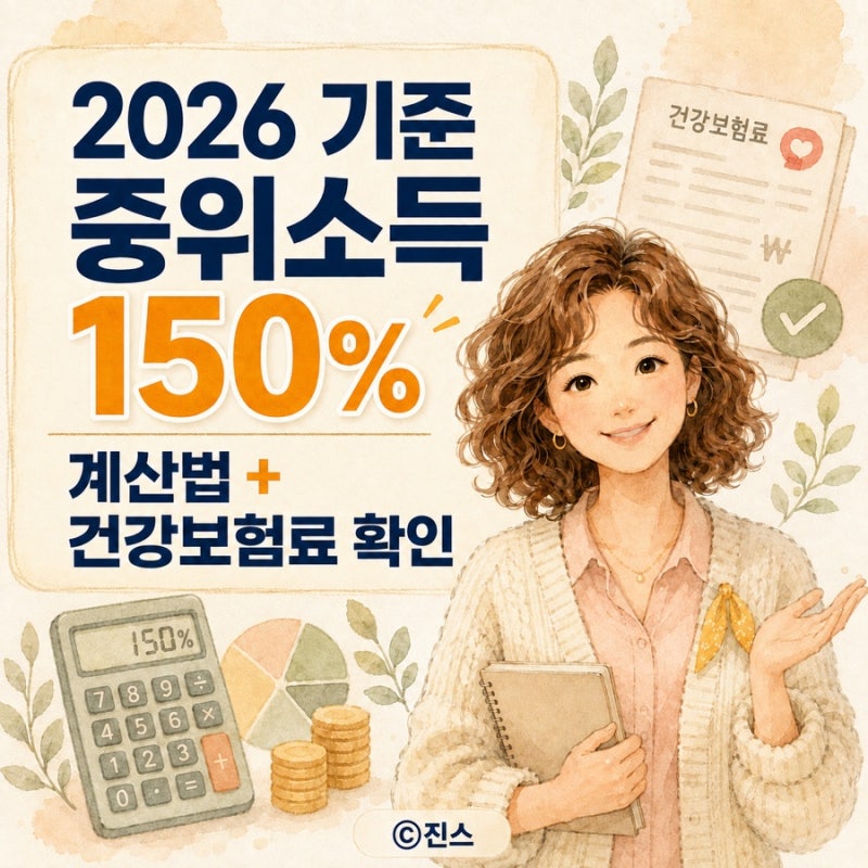 2026 기준 중위소득 150% 계산과 건강보험료 확인법
