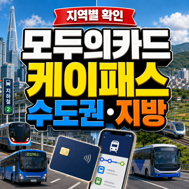 모두의카드 케이패스 수도권 지방 기준금액 얼마?