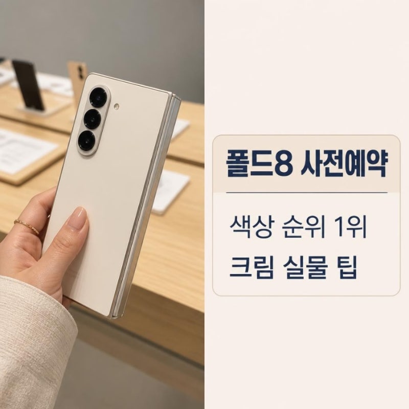 갤럭시 폴드8 색상 순위, 울트라 실물 보고 가격 사전예약 정하는 법