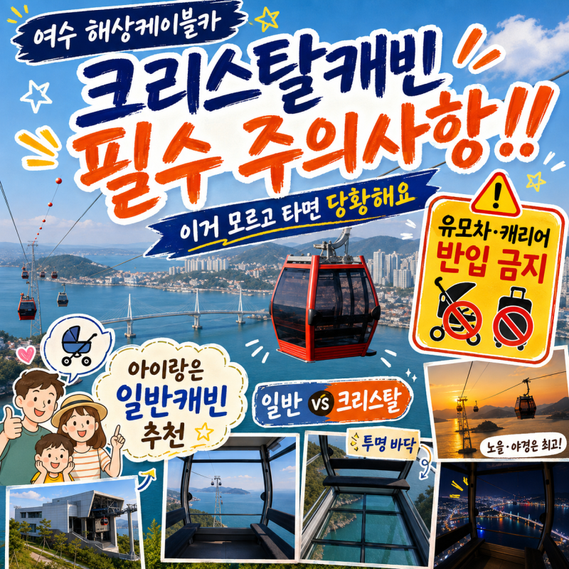 여수 케이블카 이거 모르면 크리스탈캐빈 필수 주의 사항!!