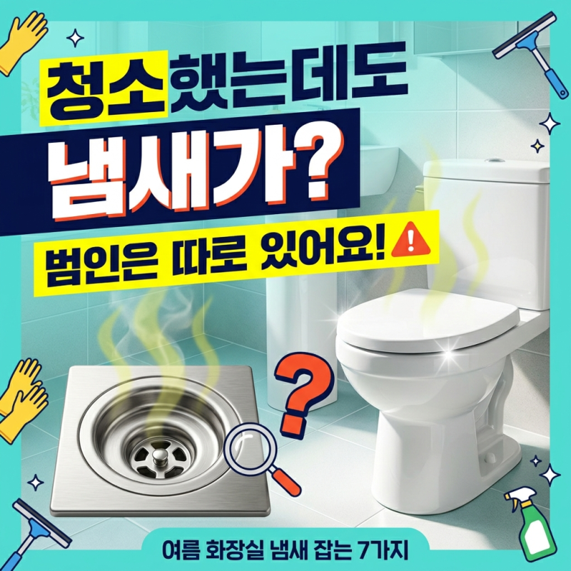 화장실 냄새는 도대체 왜 날까요? 원인부터 없애는 방법 알아보기