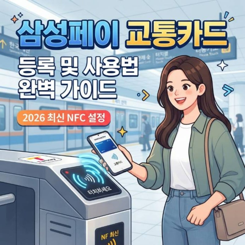 삼성페이 교통카드 등록 및 사용법 완벽 가이드 2026 최신 NFC 설정