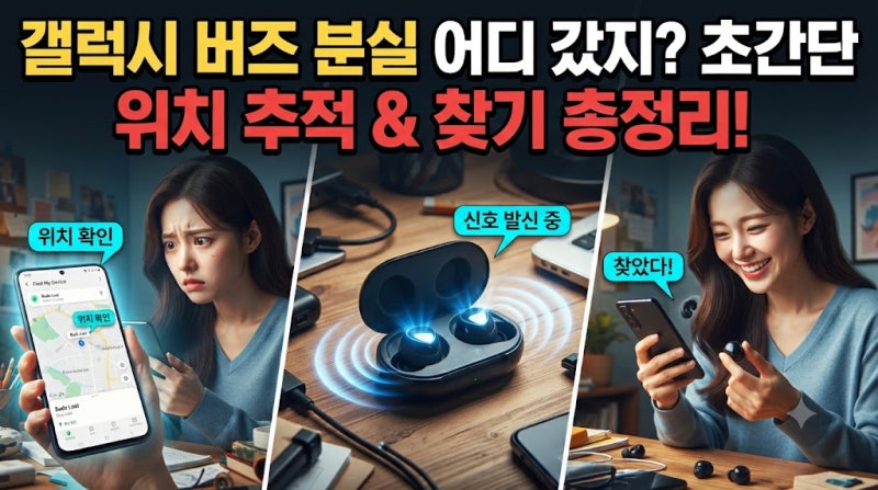 갤럭시 버즈 찾기 두가지 방법 중에서 내 상황에 맞는 건 무엇일까요?