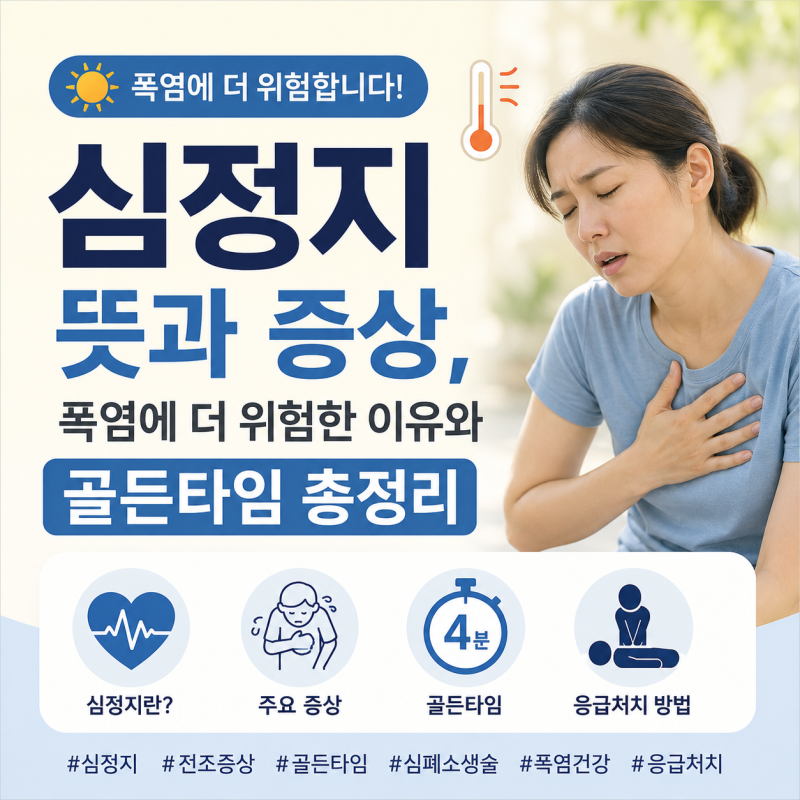 심정지 뜻과 증상, 폭염에 더 위험한 이유와 골든타임 총정리