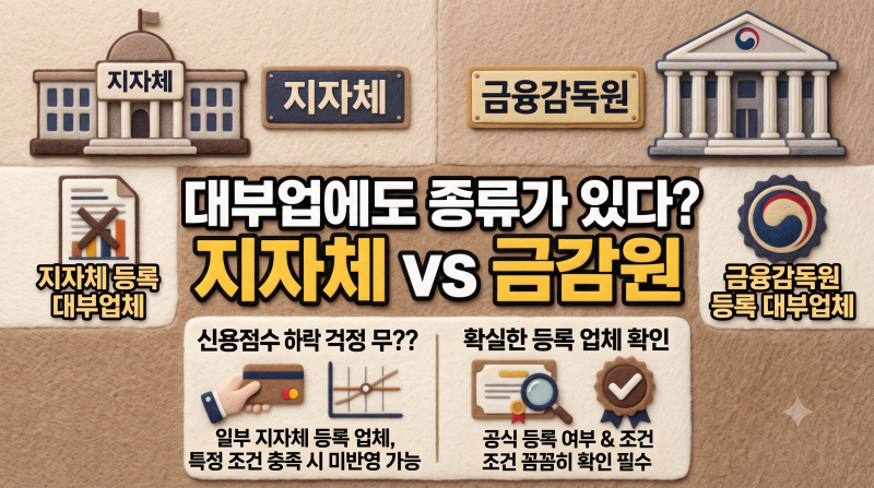 대부업에도 종류가 있다? 지자체 vs 금감원 신용점수 반영 안되는 조건
