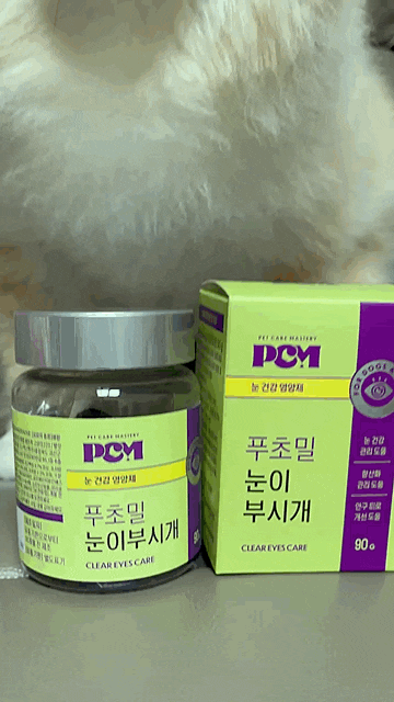 강아지 눈 영양제 추천 푸초밀 눈이부시개 강아지 항산화 영양 간식