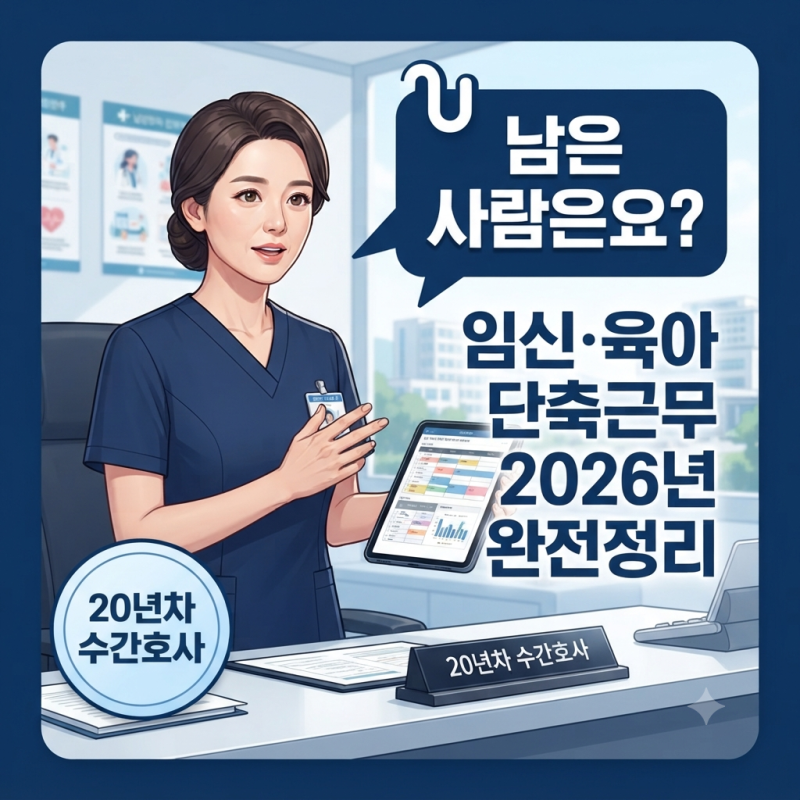 임신·육아기 근로시간 단축, 남은 간호사는 왜 보상이 없을까요? (2026년 기준 총정리)